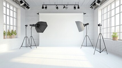 Minimalist studio setup with clean design and soft lighting, embodying modern simplicity and focus.
