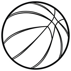 Basketball ball vector icon illustration isolated on white background