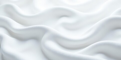 Obraz premium Soft, undulating white fabric waves Background texture , curvy, seamless
