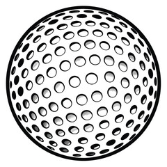 Golf ball vector illustration isolated on white background