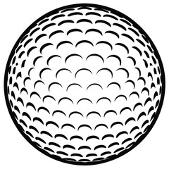 Abstract 3D Sphere Golf Ball Illustration