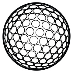 3D Vector Illustration of a Golf Ball Shaped Like Earth for Easter Holiday Decoration