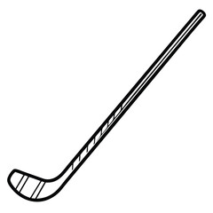 Illustration of a sharp metal hockey stick and puck isolated on a white background with a macro view of a steel object, resembling a tool or weapon