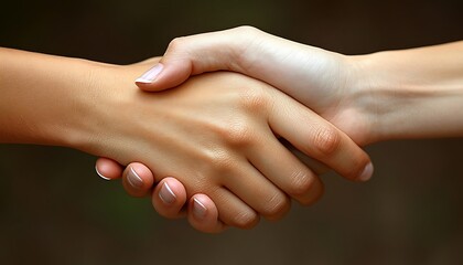 Hands shaking with agreement, trust, and closeup.