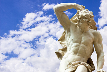 Fototapeta premium Titans and Atlantes from Greek mythology. Myths of ancient Greece