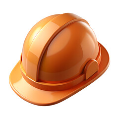 Fototapeta premium orange helmet isolated on white