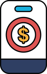 A phone with a dollar sign on it