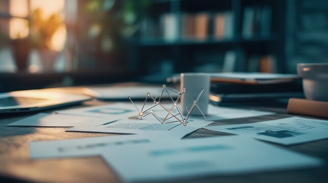 Exploring the Business Model Canvas with Digital Tools like Laptops and Creative Supplies like Scissors