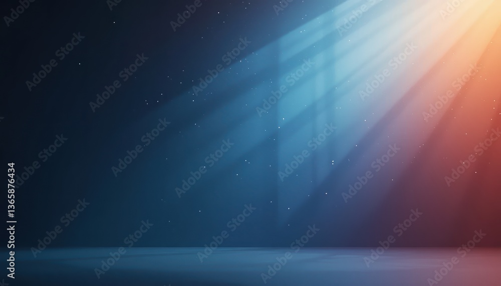 Aufkleber dynamic light rays illuminating a dark studio space captivating visuals artistic environment dramati