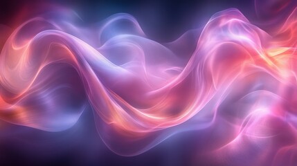 Colorful Abstract Wave Flowing Through a Dreamy Ethereal Space