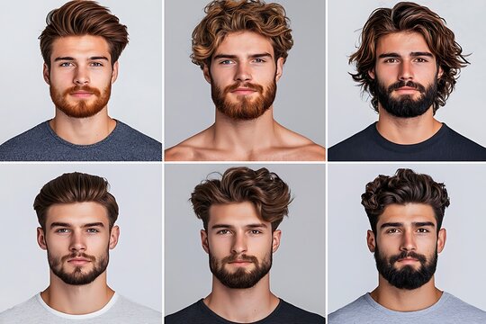 Men's Hairstyles Collage