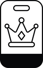 A phone case with a crown on it