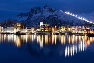 Svolvaer, Lofoten, Norwegen, im Winter
