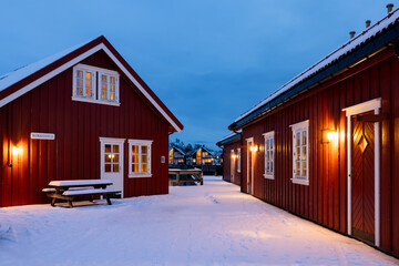 Svolvaer, Lofoten, Norwegen, im Winter