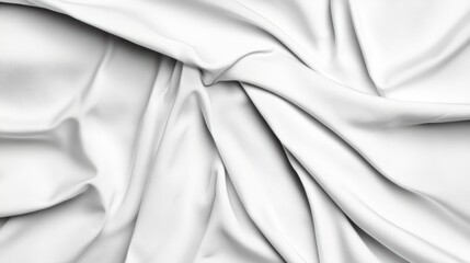 Obraz premium Abstract White Fabric Texture Smooth Folds and Wrinkles