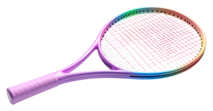 PNG  Pastel tennis racket white background purple violet.
