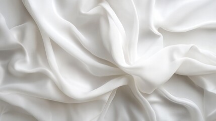 Obraz premium Elegant White Silk Fabric Folds