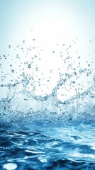 Water splash action nature stock image bright environment close-up view fluid dynamics concept