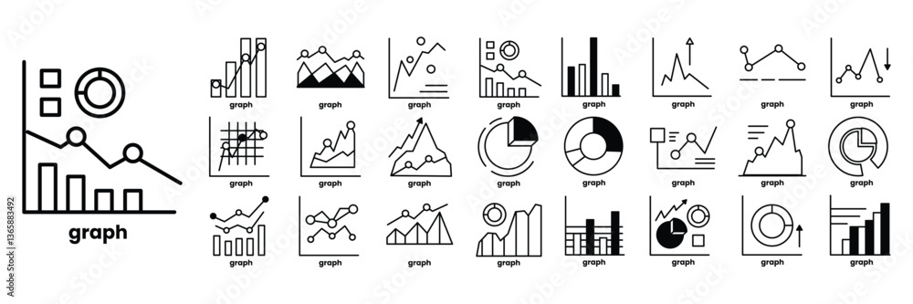 Poster a collection of colorful graphs and charts