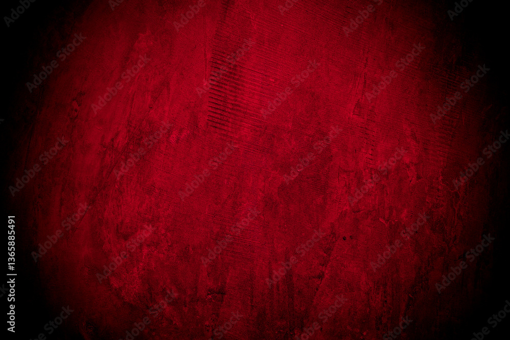 Poster Old wall texture cement black red  background abstract dark color design are light with white gradient background.