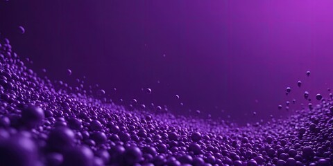 Abstract Purple Orb: A mesmerizing abstract composition, featuring an undulating wave of tiny, vibrant purple orbs set against a gradient purple backdrop, creating a sense of depth and movement.