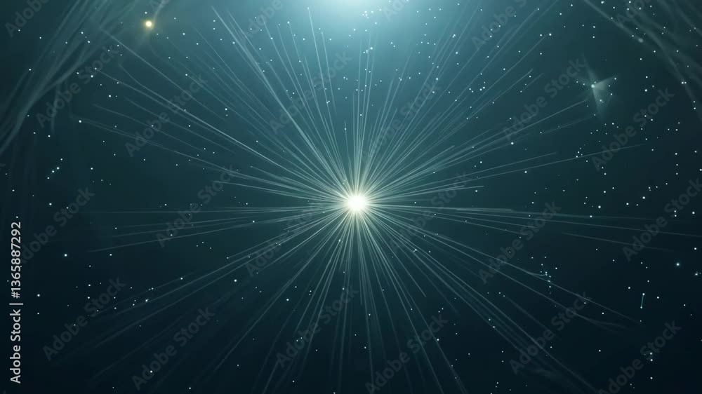 Poster A star is in the center of a circle. The circle is surrounded by lines