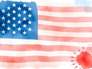 Obraz premium american flag on a blue background