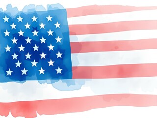 Fototapeta premium american flag on blue background