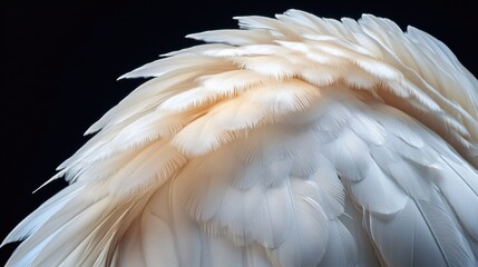 Angel wings with intricate feather details, radiating a serene and ethereal presence.
