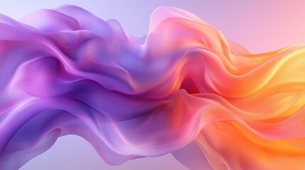 Obraz premium Ethereal Colorful Waves of Fabric Flowing in Soft Light