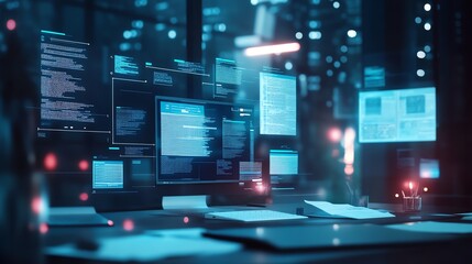 AI-generated document templates appearing on a smart workspace UI.