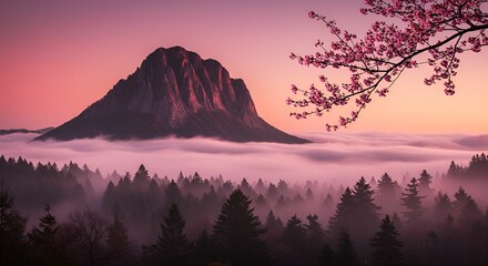 sunrise in the mountains