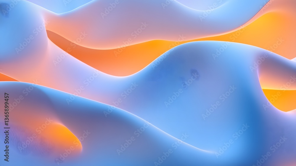 Poster abstract waves of color and light form a smooth gradient