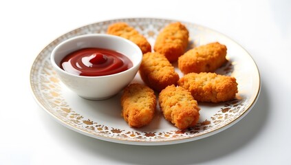 fried chicken nuggets on plate