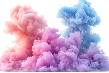 Colorful Ink Clouds Exploding.