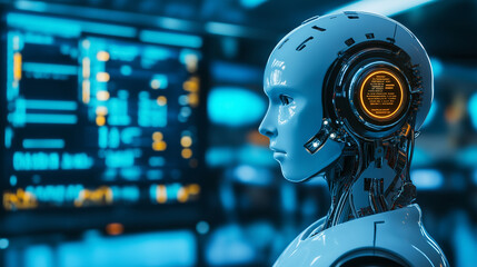 Fototapeta premium Digital transformation leadership in corporate innovation a futuristic business environment for organizational change