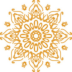 Circular pattern in the form of a mandala. Henna tattoo mandala. Mehndi style. Decorative pattern in oriental style. Coloring book page.