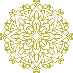 Circular pattern in the form of a mandala. Henna tattoo mandala. Mehndi style. Decorative pattern in oriental style. Coloring book page.