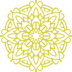 Circular pattern in the form of a mandala. Henna tattoo mandala. Mehndi style. Decorative pattern in oriental style. Coloring book page.