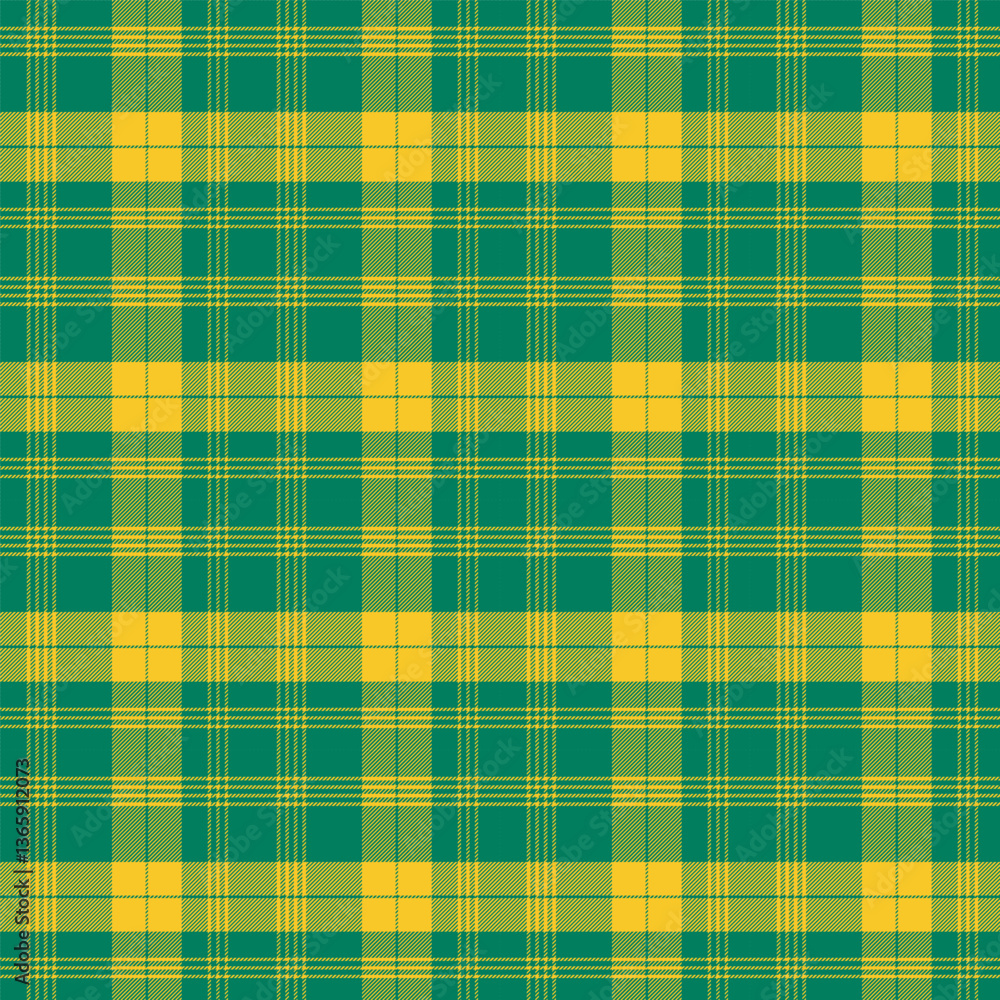 Poster plaid with twill weave repeat pattern.gingham seamless pattern in green and yellow.checkered tartan 