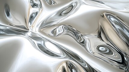 The glossy and reflective abstract surface with swirling patterns
