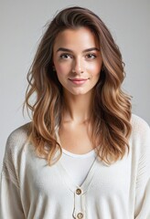Obraz premium Capturing the Essence of Italian Casual Elegance: A Natural and Inviting Portrait