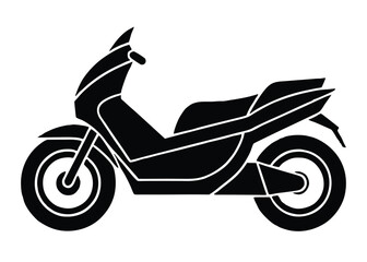 vintage scooter vector illustration, Scooter Shilutte icon, Scooter vector design.