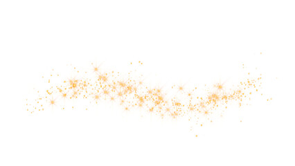 golden stars and glowing glitter dust particle light trail isolated on transparent background,png gold sparkle design element	