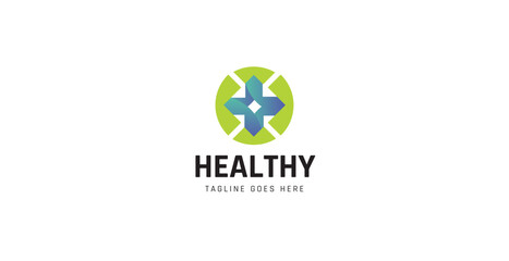 Circular Healthy Medical Logo Health Icon Vector Logo Design