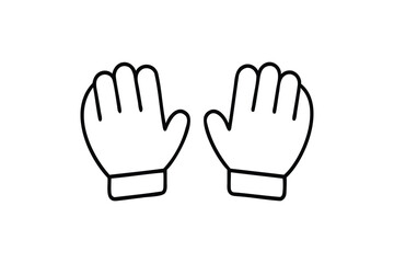 Obraz premium Gloves icon vector on white background