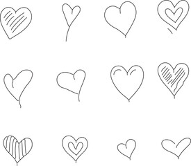 isolated heart Vector,heart Silhouette,heart icon set, heart symbol 