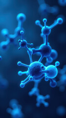 Obraz premium Close-up image of a molecule of magnesium glycinate, highlighting its structure and importance for health and nutrition.