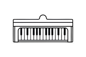 Harmonium icon vector on white background