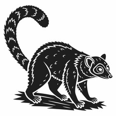 cuscus black silhouette icon vector